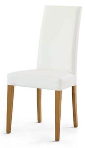 JACQUELYN - sedia moderna ecopelle con gambe in legno
