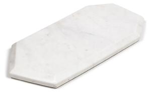 Tagliere Claria di forma rettangolare in marmo bianco