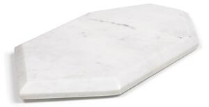 Tagliere Claria a forma di eptagono in marmo bianco