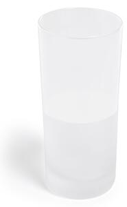 Bicchiere Lilli grande in vetro trasparente e bianco