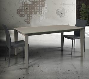 BENJAMIN - tavolo da pranzo moderno allungabile in metallo e vetro 90x160/210/260