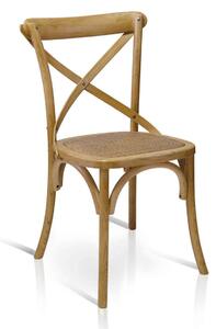 ABBY - sedia moderna in legno con seduta in paglia