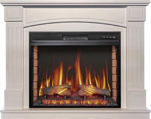Casa Padrino Caminetto elettrico barocco LED bianco 114 x 34 x h. 90,3 cm