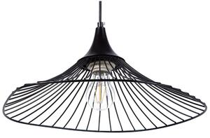 Lampada Color Nero con Paralume metallo in Filo Design Industriale Beliani
