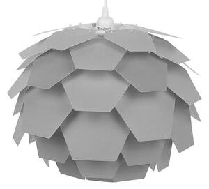 Lampadario moderno piccolo a forma di fiore in plastica di colore grigio stile moderno Beliani