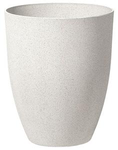 Vaso per piante in poliresina bianco sporco 43 x 43 x 52 cm per interni ed esterni Beliani