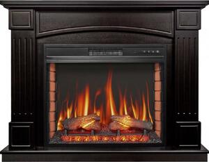 Casa Padrino Barock LED Caminetto elettrico Schwarz 114 x 34 x H. 90,3 cm