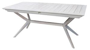 CAESAR - set tavolo da giardino allungabile 180/240x90 compreso di 8 sedie e 2 poltrone in legno massiccio di acacia