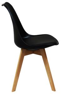 MARGOT - sedia moderna imbottita con gambe in legno