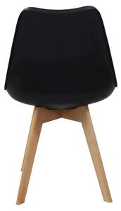 MARGOT - sedia moderna imbottita con gambe in legno