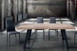 GREGORY - tavolo da pranzo moderno in metallo e legno 180x90