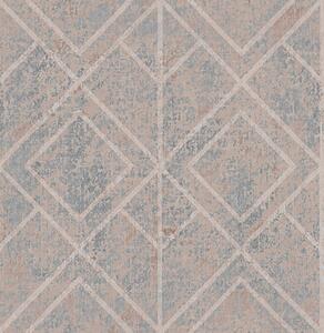 Carta da parati Diamanti classici nei colori blu e beige, Parati astratta classici, a00141v2 : Uwalls.it