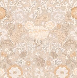 Carta da parati Stampa floreale beige in una palette di colori pastello, Parati classici Rustica, a00145 : Uwalls.it