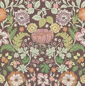 Carta da parati Motivo colorato con verde e fiori, Parati classici Rustica, a00145v3 : Uwalls.it