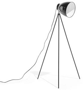 Lampada da terra in metallo Nero 128 cm con supporto per treppiede regolabile Beliani