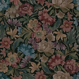 Carta da parati Struttura ad arazzo con fiori colorati, Parati fiori e piante classici, a00146 : Uwalls.it