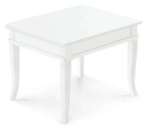 DOMINICK - tavolino bacheca in legno massello piano in legno 60x60