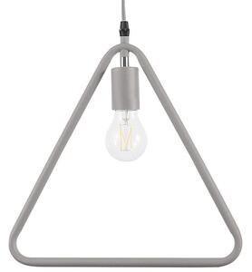 Lampada da soffitto in metallo grigio 183 cm con paralume triangolare a sospensione industriale Beliani