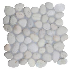 Mosaico pietra naturale Maxisasso Pietrabianca bianco sp. 12 mm