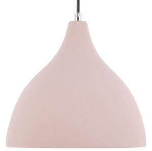 Lampada a sospensione lampadario in cemento rosa in stile scandinavo Beliani