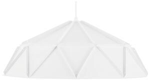 Lampadario in Metallo di colore Bianco con Paralume Semicircolare Design Industriale Moderno Beliani