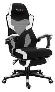 Sedia da gioco Huzaro Combat 3.1 White - inclinazione di 135°, poggiapiedi estensibile, poggiatesta integrato, traspirante, fino a 150 kg, SGS