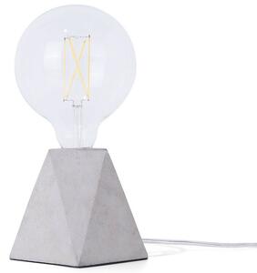 Lampada da Tavolo Base in Cemento Grigio Irregolare Lampadina Moderna Minimalista Beliani