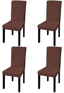 Set 4 pz Fodera elastica per sedie marrone