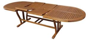 GENIUS - set tavolo da giardino allungabile 200/300x110 compreso di 8 sedie e 2 poltrone in legno massiccio di acacia
