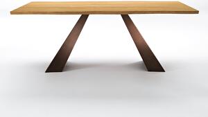 Tavolo Wood allungabile basamento in metallo