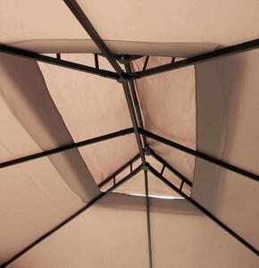 AULUS - gazebo da giardino 3x4 in alluminio completo di tettoia apribile e doppio tetto