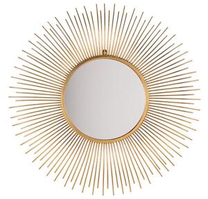 Specchio da parete tondo ø80 cm in color oro Beliani