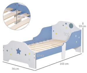 ZONEKIZ letto per bambini 3-6 anni 143x74x59 cm letto per bambini