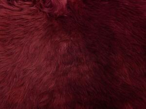 Pelle di montone rosso chiaro 65 x 110 cm naturale a Pelo Lungo in stile rustico Beliani