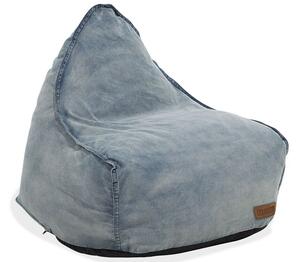 Poltrona sacco in tessuto jeans Beliani