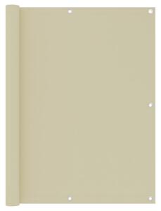 Paravento da Balcone Crema 120x600 cm Tessuto Oxford