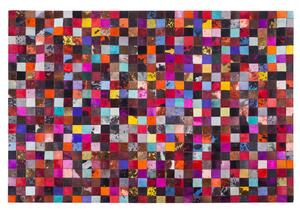 Tappeto Multicolore 200 x 300 cm Vera Pelle Pelle Bovina Patchwork Lavorato a Mano Beliani