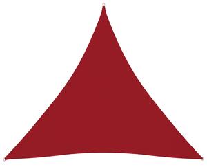 Parasole a Vela Oxford Triangolare 4,5x4,5x4,5 m Rosso