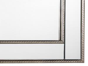 Specchio da parete argento con dorato 50 x 130 cm verticale minimalista Art Deco camera da letto comò soggiorno Beliani