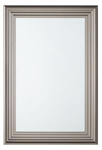 Specchio da parete argento 61 x 91 cm rettangolare moderno semplice minimalista camera da letto soggiorno Beliani