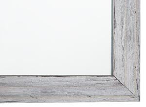 Specchio da parete bianco effetto legno 50 x 130 cm rettangolare verticale minimalista scandinavo Beliani