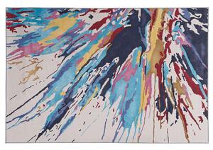 Tappeto Multicolore 140 x 200 cm Effetto Pittura Astratta Stampato pelo corto Moderno Beliani