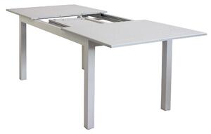 ARGENTUM - set tavolo da giardino allungabile 150/210x90 compreso di 8 poltrone in alluminio