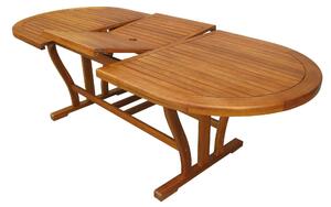 TURRIS - set tavolo da giardino allungabile 180/240x100 compreso di 4 sedie e 2 poltrone in legno massiccio di acacia