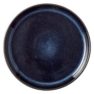 Bitz Piatto Liscio 17 cm in Gres di Porcellana Decorato a mano - 5 Colori Blu Notte