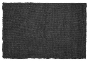 Tappeto d'tappetino grigio scuro 160 x 230 cm in feltro di lana con palline intrecciate a mano Beliani