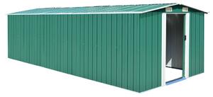 Casetta da Giardino 257x580x181 cm in Metallo Verde