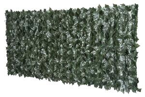 Outsunny Rotolo di Siepe Artificiale per Balcone e Giardino in PE Anti-UV, Siepe Finta con Foglie Verde Scuro 300x100cm