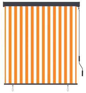 Tenda a Rullo per Esterni 140x250 cm Bianco e Arancione