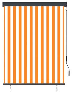 Tenda a Rullo per Esterni 120x250 cm Bianco e Arancione